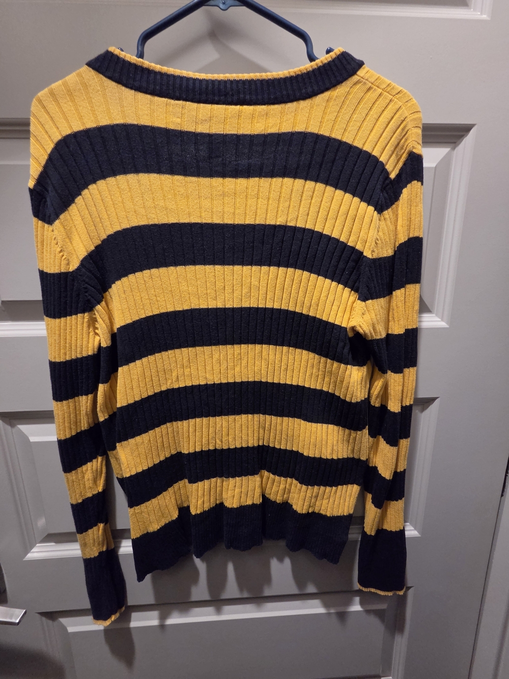 Lauren Jeans Co. Ralph Lauren Striped Henley V-Neck Sweater - Picture 7 of 8